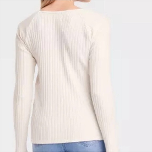 NWT Knox Rose Slim Fit Ribbed Knit Scoop Neck Stretchy Long Sleeve Top, Size XL - Picture 7 of 7
